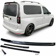 Glanzend zwarte dakspoiler passend voor VW Caddy V model vanaf 2020 met dubbele deuren