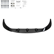 Glanzend zwarte frontlip passend voor VW Transporter T5 model 2010 - 2015 met sportline voorbumper