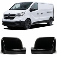 Glanzend zwarte spiegelkappen passend voor Renault Trafic III, Opel Vivaro B, Fiat Talento en Nissan NV300