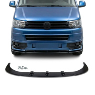 Glanzend zwarte frontlip passend voor VW Transporter T5.1 model 2009 - 2015 met sportline voorbumper