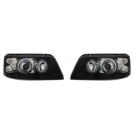 Koplampen met angel eyes passend voor VW Transporter T5 model 2003 - 2009
