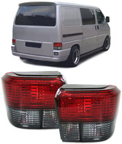 Achterlichten rood/zwart kristal passend voor VW Transporter T4 model 1990 - 2003  Achterlichten rood/zwart kristal passend voor VW Transporter T4 model 1990 - 2003