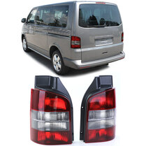 Achterlichten rood/zwart passend voor VW Transporter T5 model 2003 - 2009 Achterlichten rood/zwart passend voor VW Transporter T5 model 2003 - 2009