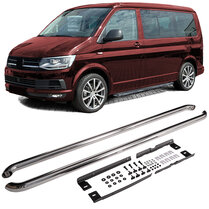 Sidebars chroom passend VW Transporter T5, T6 en T6.1 met lange wielbasis  Sidebars chroom passend VW Transporter T5, T6 en T6.1 met lange wielbasis