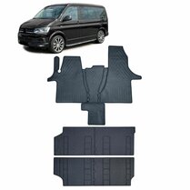 Rubberen matten passend voor VW T6.1 Transporter met dubbele cabine model vanaf 2019
