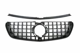 Glanzend zwarte grille passend voor Mercedes V-Klasse W447 facelift met AMG-line voorbumper