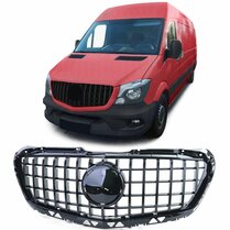 Glanzend zwarte grill passend voor Mercedes Sprinter W906 facelift model 2014 - 2017