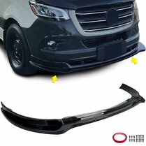 Frontspoiler glanzend zwart passend voor Mercedes Sprinter W907 model vanaf 2018