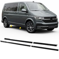 Glanzend zwarte sideskirt aanzets passend voor VW T7 L1 (korte wielbasis) model vanaf 2024
