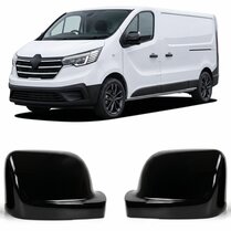 Glanzend zwarte spiegelkappen passend voor Renault Trafic III, Opel Vivaro B, Fiat Talento en Nissan NV300